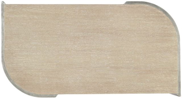 Hooker® Furniture Melange Silverfrost Light Wood Cocktail Table with Silver Base-3