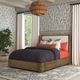 Flexsteel® Normandy Cream/Driftwood Queen Upholstered Storage Panel Bed-1