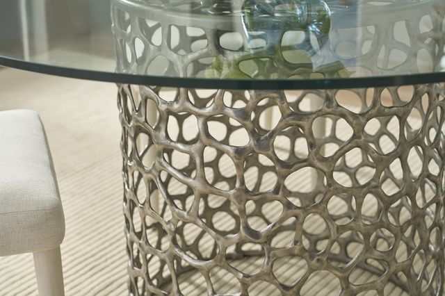 Universal Explore Home™ Oasis Glass Top Dining Table with Aluminum Base-3