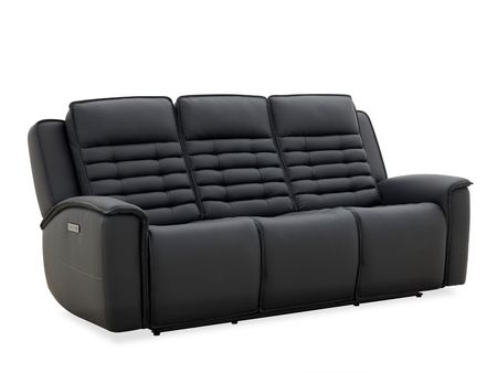 Onyx Power Leather Sofa