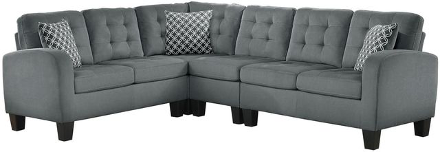 Homelegance® Sinclair 4-Piece Gray L-Shape Sectional-0