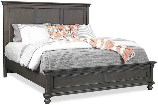 aspenhome® Oxford Peppercorn King Panel Bed-0