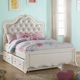 ACME Furniture Edalene Pearl White Full Upholstered Panel Bed-2
