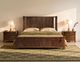 International Furniture Direct Roots Brown Eastern King Platform Simple Bed-1