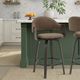 Armen Living Daxton 2-Piece Espresso/Vintage Dark Brown Counter Stool Set-1