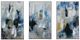 A & B Home 3-Piece Blue/Gold Colleen Wall Art Set-1