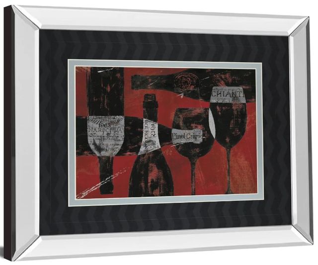 Classy Art Wine Selection IIl by Daphane Brissonet Mirror Framed Wall Art-1