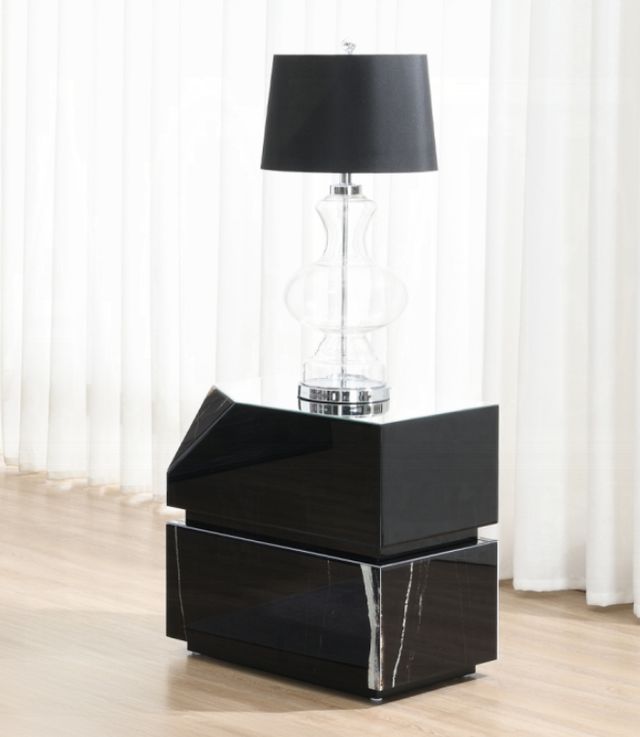 ACME Furniture Drisana Black Mirrored End Table-1
