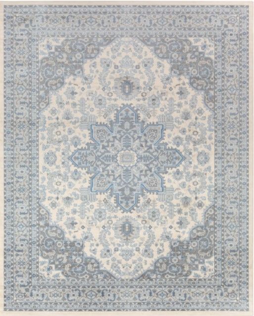 Surya Monaco Denim/Ivory 4'x6' Area Rug-1