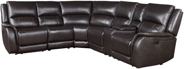 Steve Silver Co. Alexandria 6-Piece Chocolate Power Reclining Curved Sectional-0