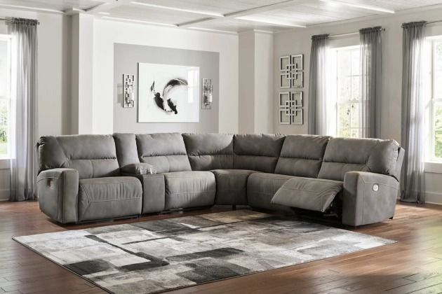 Signature Design By Ashley® Next-Gen DuraPella 6-Piece Slate Power Reclining Sectional-2