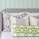 Laura Park Designs Green/White Scalloped Euro Sham-2