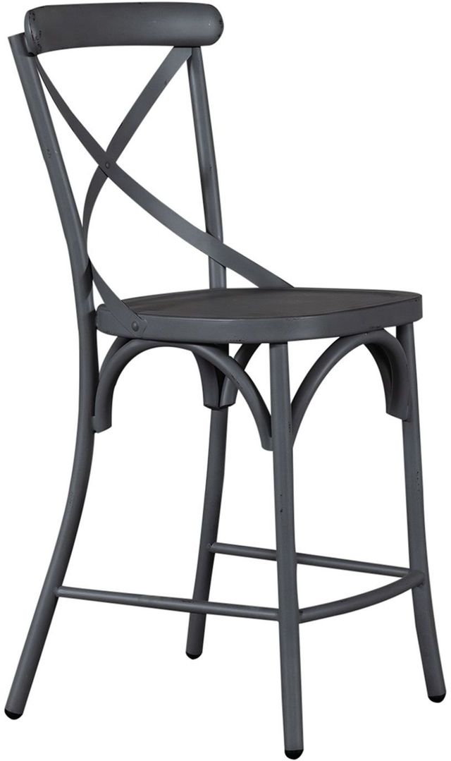 Liberty Furniture Vintage Grey X-Back Counter Chair-0