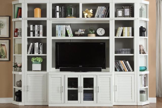 Parker House® Catalina 6-Piece Cottage White Small Entertainment Wall