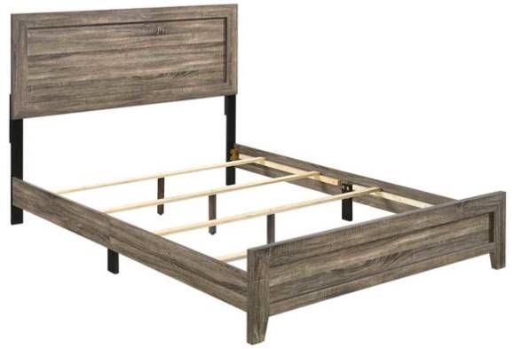 Bernards Louis Taupe Full Panel Bed-1