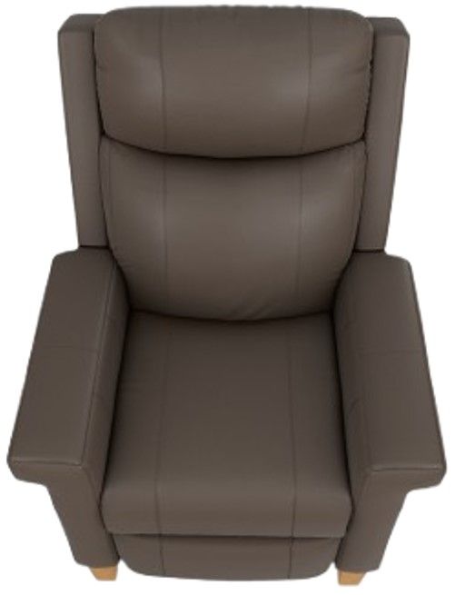 Best® Home Furnishings Customizable Prima Leather Manual High Leg Recliner with Honey Birch Legs-4