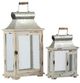 A & B Home Evelyn 2-Piece White Lantern Set with Handle-2