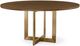 Bassett® Furniture Customizable BenchMade Astor Oak 60" Round Dining Table with Champagne Brass Base-0