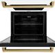 ZLINE Autograph Edition Professional 30" Stainless Steel Double Electric Wall Oven with White Matte Doors and Polished Gold Accents-4