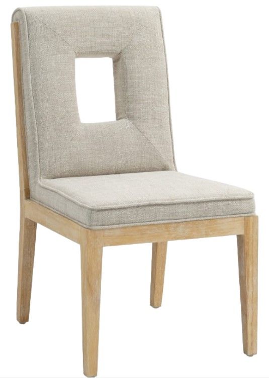 Meridian Furniture Gwendolyn Cream/Natural Upholstered Dining Side Chair-0