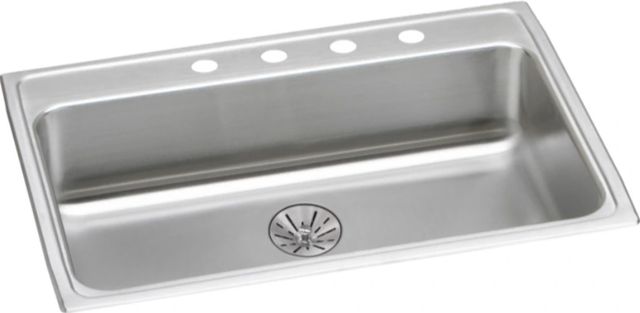Elkay Lustertone® Classic Lustrous Satin 31" x 22" x 6-1/2" 3-Hole Single Bowl Drop-In ADA Sink with Perfect Drain®-0