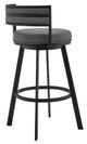 Armen Living Roman Gray 26" Swivel Bar Stool-2