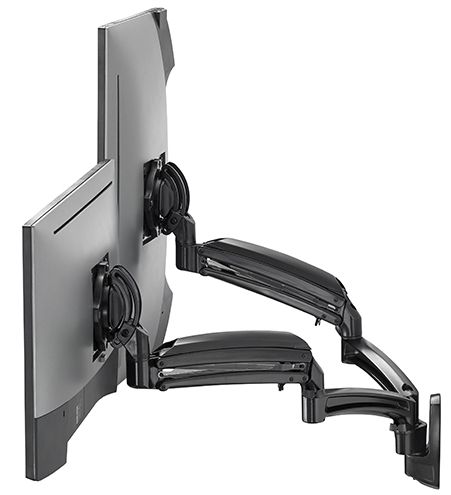 Chief Kontour K1W Series Dynamic Wall Mount Reduced Height, 2 Monitors