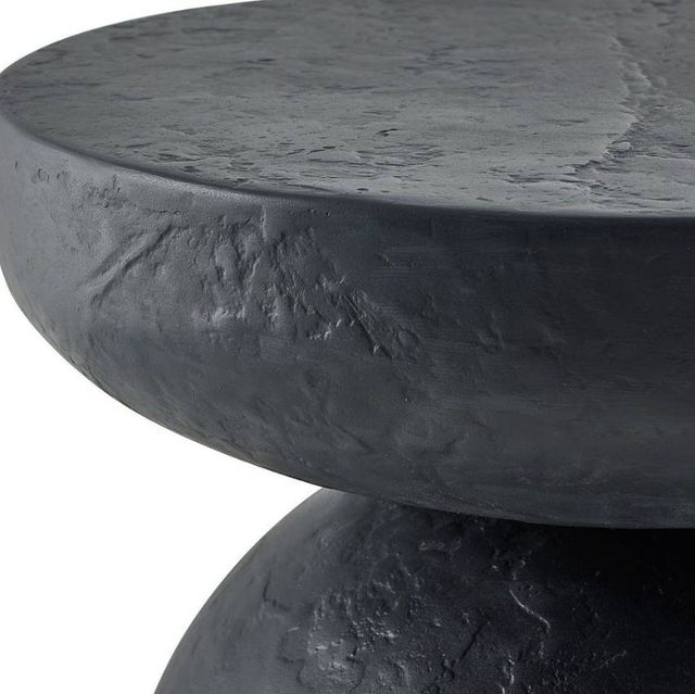 Uttermost® Hurlee Black Slate Concrete Indoor-Outdoor Accent Table-4