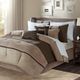 Olliix by Madison Park Brown Queen Palisades 7 Piece Faux Suede Comforter Set-5