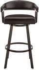 Armen Living Chelsea Chocolate/Java Brown Swivel Counter Stool-3