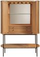 Universal Explore Home™ New Modern Linnea Aged Satin Pewter/Natural Oak Bar Cabinet-4