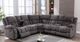 Mazin Furniture Presley 3-Pieces Gray Modular Reclining Sectional with Consoles-4