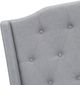 Monarch Specialties Inc. Grey Linen Queen Bed-4