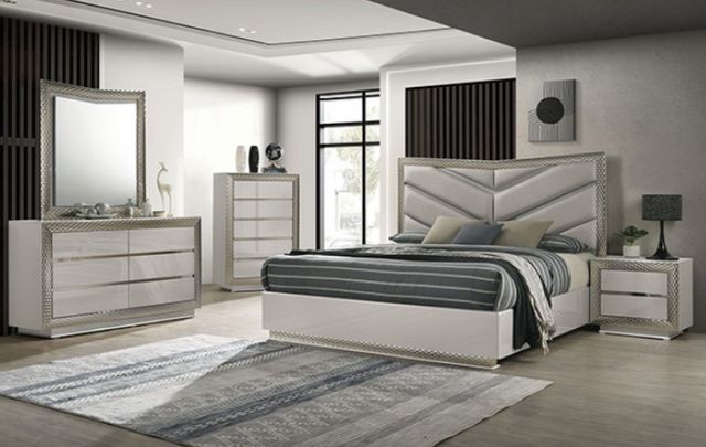 Furniture of America® Ventnor Gray Nightstand-1