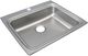 Elkay Lustertone® Classic Lustrous Satin 25" x 22" x 6-1/2" 1-Hole Single Bowl Drop-In ADA Sink-0