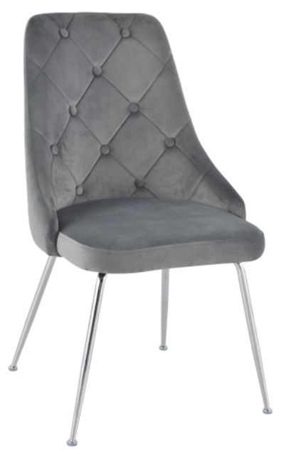 Mazin Furniture Plumeria Gray Dining Side Chair -0