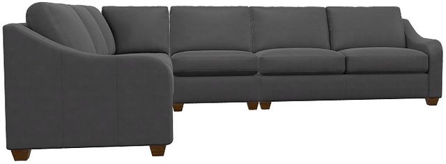 La-Z-Boy® Charlie Navy Leather Sectional with Custom Layout Options-2