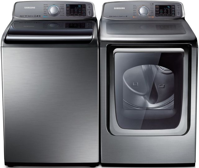 Samsung 7.4 Cu. Ft. Stainless Platinum Front Load Gas Dryer-1