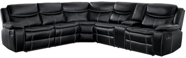 Homelegance® Bastrop 3-Piece Black L-Shape Manual Reclining Sectional-0