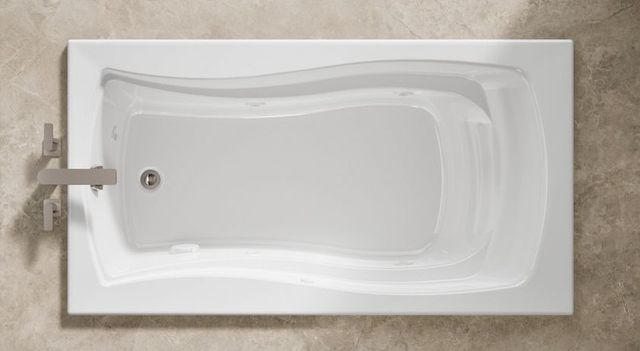 KOHLER® Mariposa® White 66" x 35-7/8" Drop-In Whirlpool Bath-4
