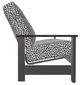 Telescope Casual Leeward Agra Classic/Graphite Fabric/Polymer Outdoor MGP Cushion Supreme Three-Seat Sofa with Chestnut Rustic Polymer Arms-2