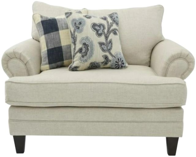 Fusion Furniture Catalina Linen Gray Chair and a Half-0