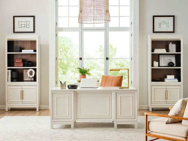 aspenhome® Alexander White 66'' Executive Desk-3