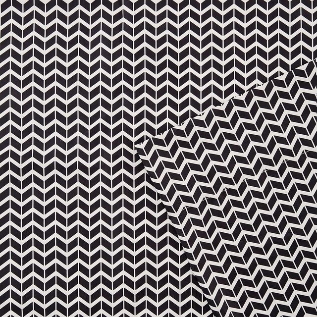 Olliix by Intelligent Design Black Queen Chevron Printed Microfiber Sheet Set-0
