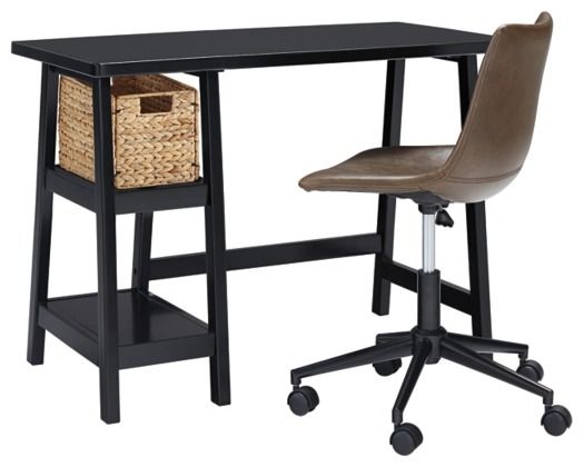 Signature Design by Ashley® Mirimyn 2-Piece Black Home Office Set-0