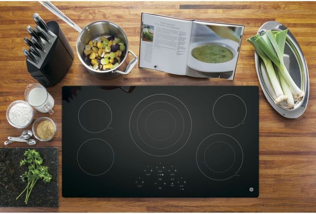 GE® 36" Black Electric Cooktop-3