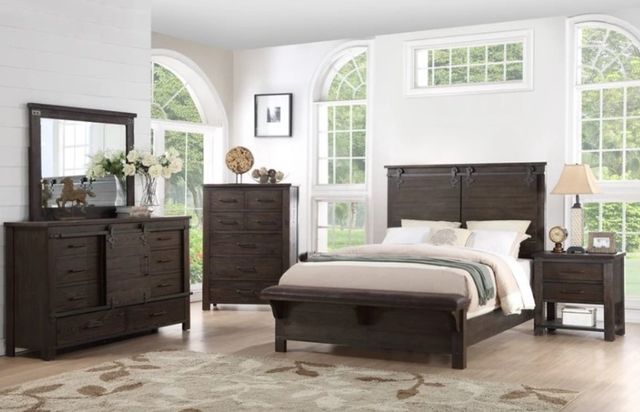 Emerald Home Newton Cocoa Brown Queen Bed-1