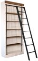 Sunny Designs™ Pasadena Buckskin/Marble White Bookcase with Ladder-0