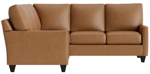 Bassett® Furniture Customizable Benchmade Premier 2-Piece Leather Track Arm L-Shaped Sectional-1
