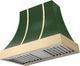 AGA Cascade 36" Cornwall Green Wall Mounted Range Hood  with Polished Brass Trim-0